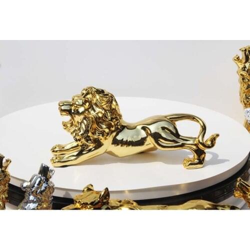 HOME OFFICE company SHOP CAR TOP COOL Good Efficacious Talisman Money Drawing good luck Golden lion FENG SHUI brass statue