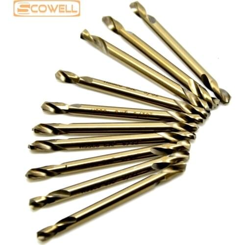 30% Off HSS Cobalt M35 Double Ended Drill Bits For Metal Wood Hole Spiral Drill Bit Imperial Twist Drill 3mm 3.2mm 3.5mm 1/8
