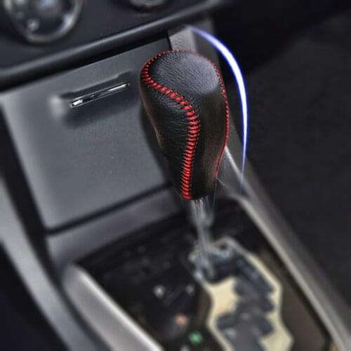 Leather Shift Knob Cover Gear For Toyota RAV4 13-18 Corolla EX 13-18 Vios 14-18 Levin 14-17 YARiS L 14-17 Camry 12-18