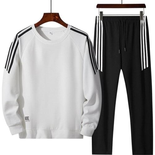 Men Sports Suit Sweatershirt Fashion Long Sleeve Pullover Youth Casual Sports Suit Two Piece Set for 2020 Autumn