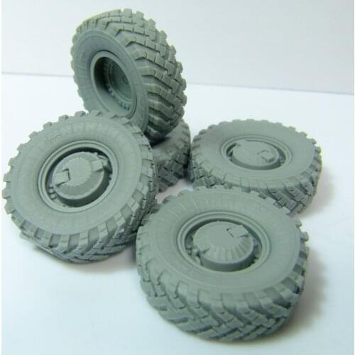 1 / 35 Modification of assembly model Sagged Wheels for Russian Tiger Armoured Vehicle 4 Pack