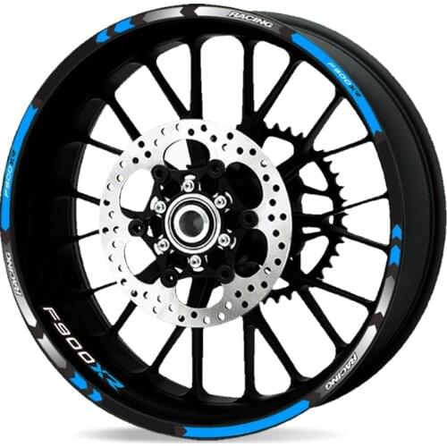 New Racing 12 Strips Personality Motorcycle Accessories Wheel Hub Decals Reflective Stickers Outer Rim For BMW F900XR f900 xr