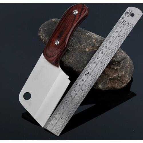 Stainless Steel Butcher Knife, Sharp and Durable Small Axe, Kitchen Knife, Meat Cutting and Bone Cutting, Camping Tool Knife