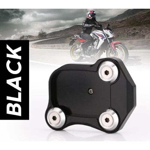 Motorcycle Kickstand Pad Side Aluminum Cnc Widening For Honda Support Foot Pad Base Moto Stand Motorbike Accessories