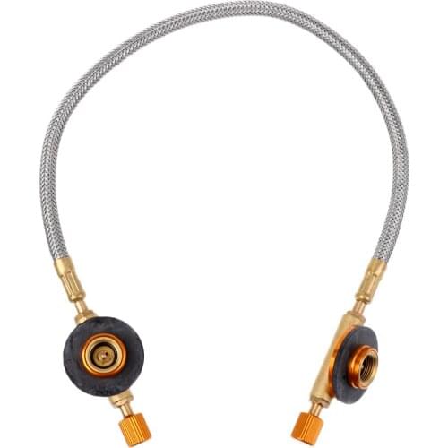 Picnic camping stove accessories: gas hose double-sided adjustable flat tank gas
