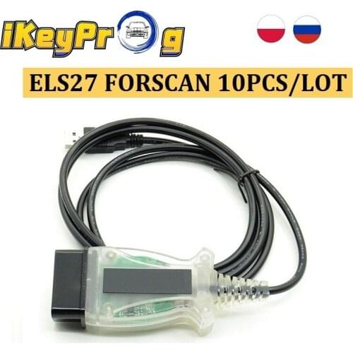 10PCS V2.3.8 OBD2 Code Reader ELS27 FORScan Works Green PCB FTDI Chip+PIC24HJ128GP Better Than ELM327