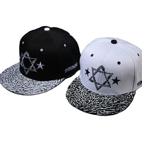 Korean new cotton street dance five-pointed star embroidery couple hip-hop hat male and female outdoor sport leisure shade hat