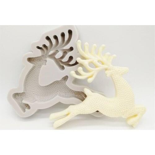 Big Elk Fondant Cake Silicone Mold Cookie Ice Cream Molds Biscuits Candy Chocolate Mould Baking Cake Decoration Tools Clay Soap