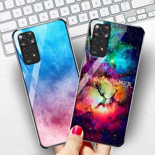 Tempered Glass Case For Xiaomi Redmi Note 10 Pro Cases Luxury Xiomi Redmi Note9 9 Pro Max 10s 9C 9A 9s 8 8T POCO X3 NFC M3 Cover