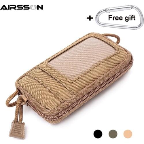 Tactical Wallet Card Bag Waterproof Card Key Holder Money Pouch Pack Outdoor Military Multifunction Wallet Waist Bag for Hunting