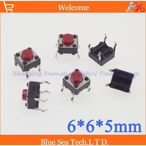 6*6*5MM Tactile Switch,tact switch,micro touch switch,Push Button Tactile Momentary for induction cooker and LCD Free Shipping