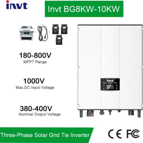Three Phase Solar Grid Tie Inverter 10KW 8KW DC200-800V to AC 380V 50HZ60HZ Solar on grid Inverter silicon solar pv module