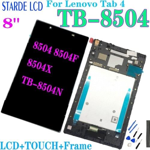 8" LCD For Lenovo Tab 4 8504 TB-8504 LCD Display Touch Screen Assembly with Frame for Lenovo 8504 8504F 8504X TB-8504N LCD