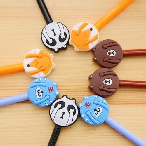 1pc Stationery Wu Lian Meng Wu Cartoon Creative School Pen 0.38 Black Pens South Korea Pen Wholesale