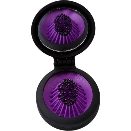 1 Pcs Girls Airbag Massage Round Travel Hair Brush With Mirror Portable Mini Folding Massage Comb Cute Anti-static Rainbow Comb