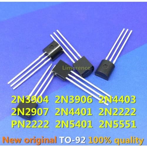100pcs/lot 2N3904 2N3906 2N4403 2N2907 2N4401 2N2222 PN2222 2N5401 2N5551 TO-92 TO92 transistor