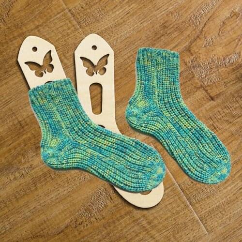 2pcs Wooden Butterfly Sock Blockers Wood Socks Form Handmade Sock Stretcher Hand Knit Socks