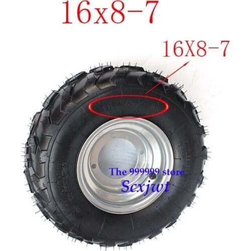 2PCS Lightning shipping Good Quality 16x8.00-7 Vacuum Tyre ATV Tire Fit for ATV 50CC,90CC,70CC,110CC,125CC Outer Tyre