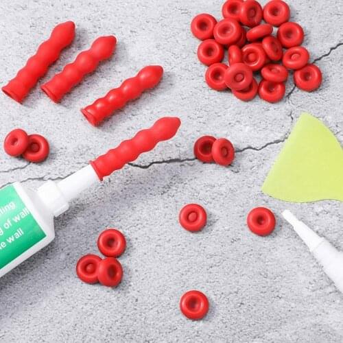 100 Pcs Caulk Cap Red Saving Cap Sealer Saver Open Caulking Tube For Sealing And Preserving Eropper Latex Cap Sheath JU0078