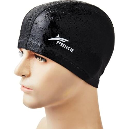 2019 Summer Swimming Caps Elastic Waterproof PU Fabric Protect Ears Men Women Long Hair Sports Swim Pool Hat