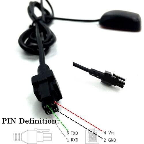 2PGN200G molex 3.0 connector waterproof IP67 RS232 Level 9600 baud rate NMEA0183 cable 5meter GNSS GPS GLONASS GALILEO QZSS