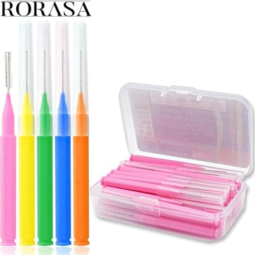 30 pcs/box Interdental Slim Brushes Dentales Toothpick Tooth Flossing Head Soft Oral Dental Hygiene Brush Oral Care Tooth Brush