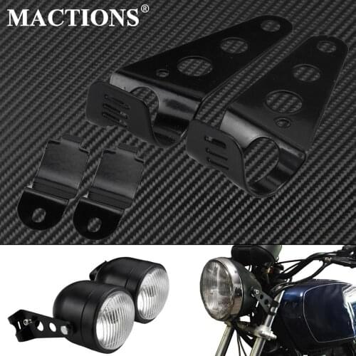 35~43mm Motorcycle Headlight Mounting Bracket Universal Mount Stand Support For Harley Chopper Bobber Cafe Racer Fork Mount
