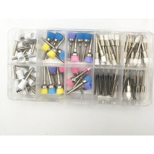 80pcs/box 100pcs/box Dental flat prophy CA Latch brush polish cup kit prophy brush dental polishing brush dentist tool kit
