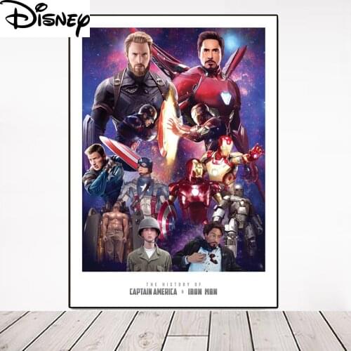DIY 5D Diamond Painting Captain America VS Iron Man Poster Marvel Superhero Kids Room Wall Art Avengers Picture Home Decoration