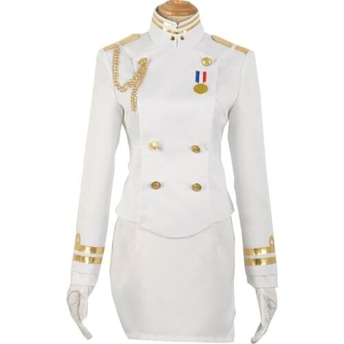 Brdwn Azure Lane Womens Sakura Empire SAKI IJN Atago Takao Cosplay Costume School Uniform Sailor Suit
