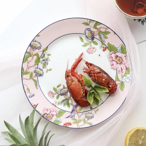 British high grade English afternoon tea dim sum plate steak plate high grade gift gift creative flat plate