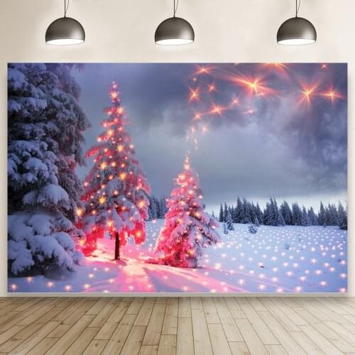 Elk Carriage Merry Christmas Tree Winter Home Party Backdrop Family Reunion Background Photocall Prop Banner Photo Wall Decors