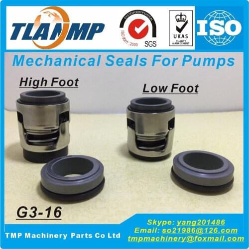 G3-16 , G03-16 , CHI-16 (High/Low Foot) Rubber Bellow Mechanical Seal Shaft 16mm For CH,CHI,CHE,CRK,SPK,TP Pumps ( P/N 425763 )