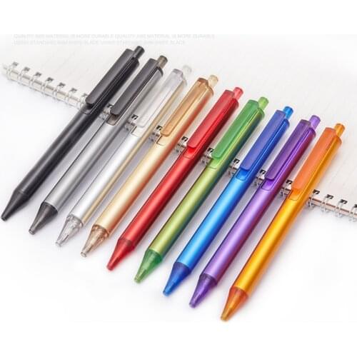 KACO TUBE 0.5mm Black Ink Click Gel Pen Metallic Anti-friction 19 Colors for Choose Unisex Pens School and Office Supplies