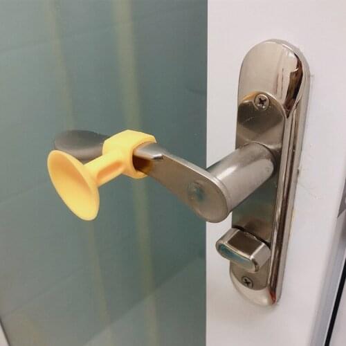Best Perforation Free Silicone Door Stoppers Anti-Collision Door Handle Doorknob Bumper XH8Z