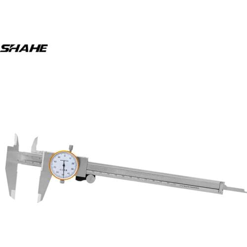 SHAHE Dial Vernier Caliper 0-200 mm 0.01 mm Metric Gauge Measuring Tool Stainless Steel Dial Caliper Gauge