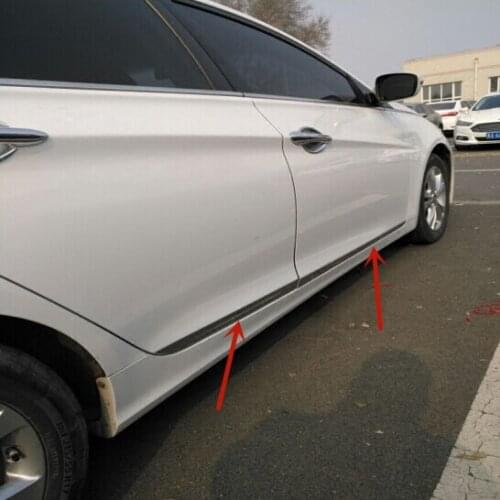 4pcs For Hyundai Sonata MK8 2011-2014 stainless steel Side Door Body Molding Mouldings Trim Car Styling Accessories