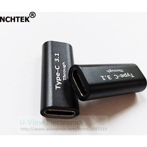 NCHTEK USB3.1 Type C Female to Female Converter Portable USB-C Charge Data Sync Adapter/Free Shipping/5PCS