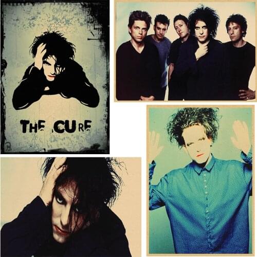 The Cure Rock Poster Kraft Paper Cafe Bar Poster Retro Poster wall stickers 30x21cm