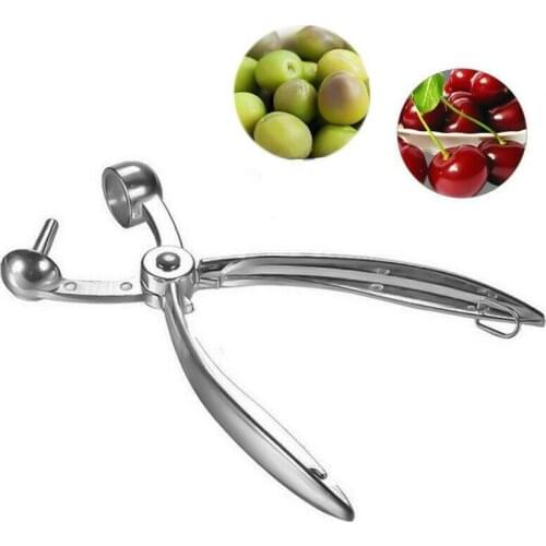 Stainless Steel Cherry Pitters Remover Tools Fruit Stoner Stone Pit Seed Remover Easy Squeeze Kitchen Gadgets Accessories
