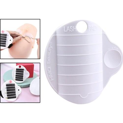 Professional Eyelash Extension Hand Plate Eye Lash Holder with Wrist Strap Fake Eyelash Tray Strip Stand Holder With Belt