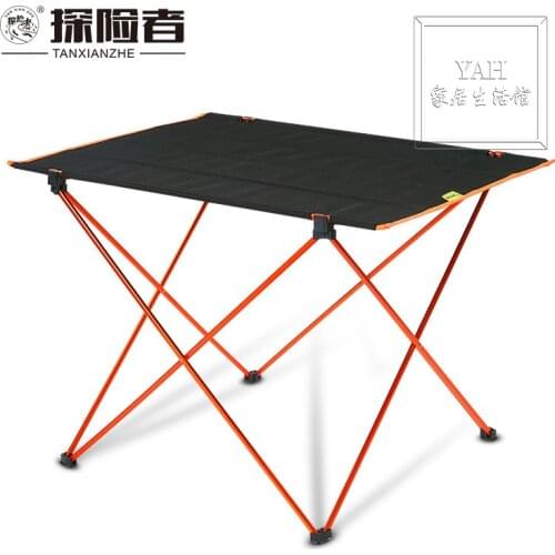 Explorers Outdoor Folding Table Portable Aluminum Alloy Super Light Camping Car Night Market Stalls Table Outdoor Barbecue