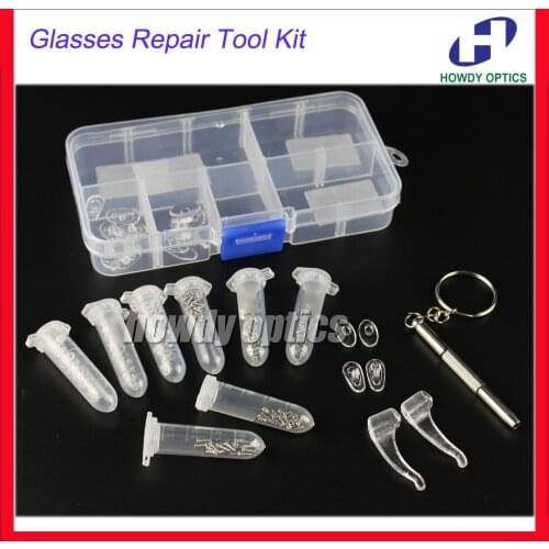 Free Shipping Screw Nut Nose Pad Screwdriver Set Optical Repair Tool Assorted Kit Set For Eyeglass Sun Glass