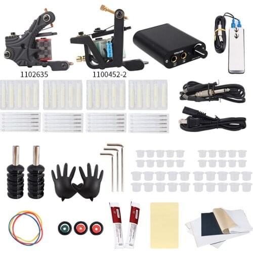 YILONG Free Ship Complete Tattoo Kit Coil Tattoo Machine Coils Machine Hot Sales Power Supply Set