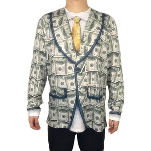 Funny Dollar Bill Print Bachelor Party Costume T Shirt for Men Hilarious Mens Singles Farewell Outfit Stag Do Party Tshirt