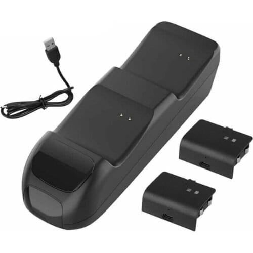 Dual Controller Charger Dock Station for Series S/X Gamepad Controller Charging Dock with 2 Rechargeable Battery