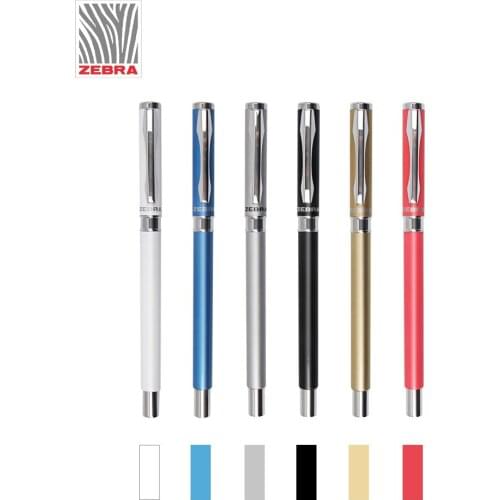 ZEBRA Metal Pen Gel Pen C-JJ4-CN Student Test Water-based Pen Heavy Hand Metal Matte Business Office Sign Pen Writing Tools