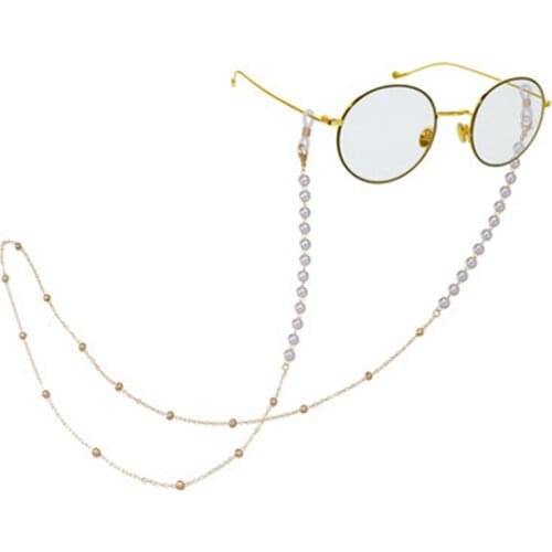 Pearl Fine-grain Glasses Chain Simple Non-slip Anti-lost Glasses Rope Pearl Lanyard Mask Lanyard Mask Chain