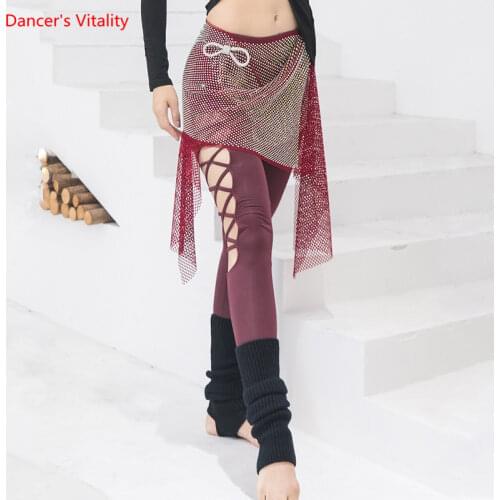 Belly DSance Hip Scarf Diamond-Studded Belt Practice Clothes Female Adult High-end Skirt Profession Performance Clothing