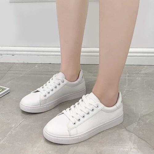 Womens Autumn Shoes Woman Sneakers Platform White Flat Shoes Lace up Ladies Fashion 2021 Female Footwear Casual Students Shoes